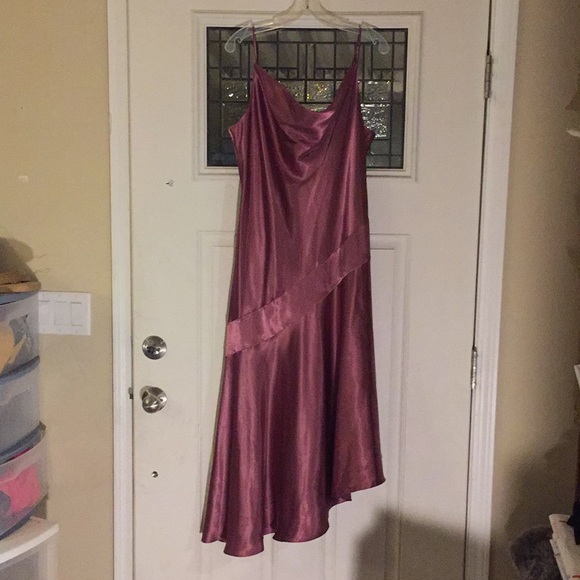 Bias Cut Satin Prom Dress 6 Rose 
